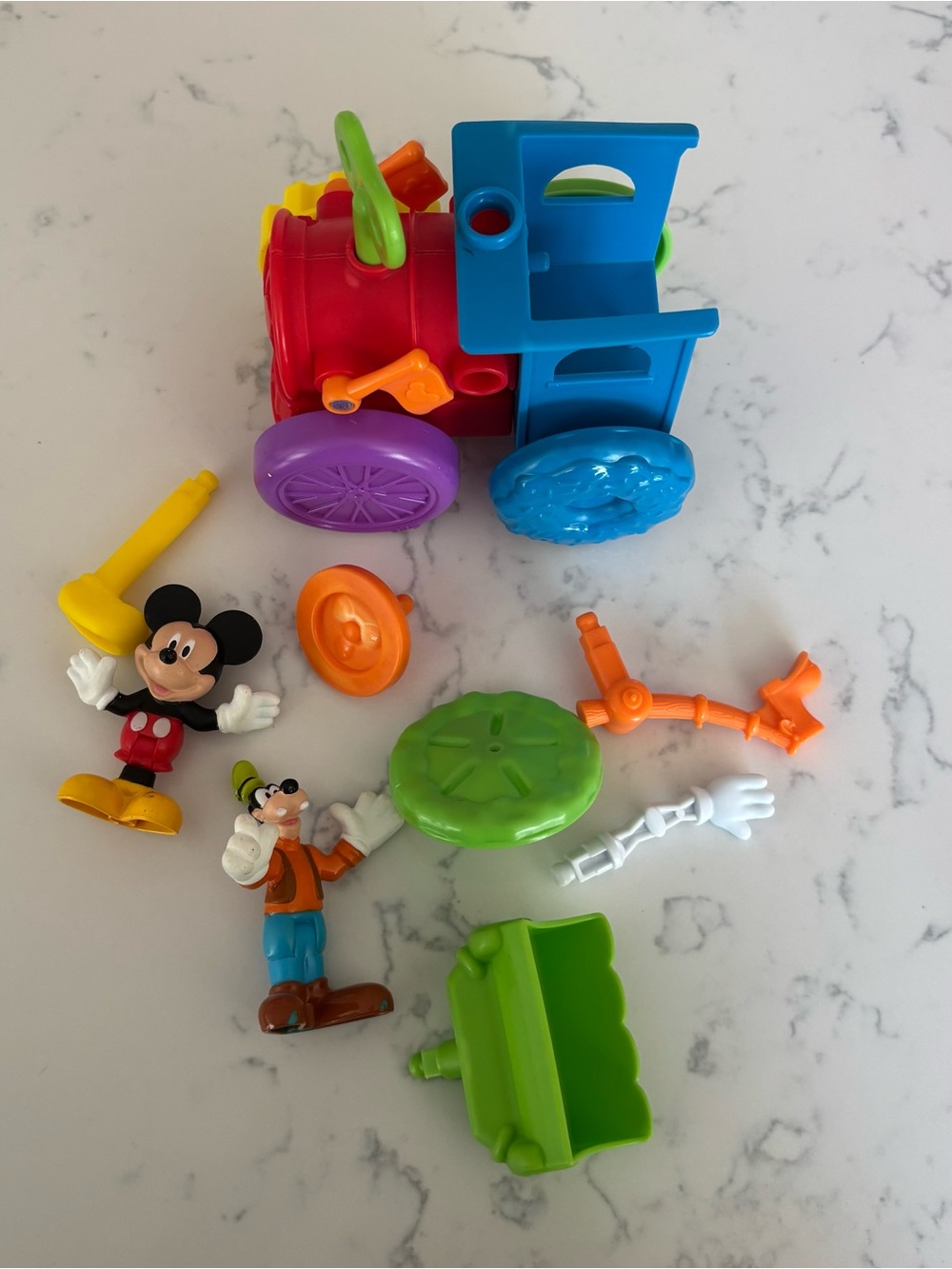 Disney Multicolor Pull-Along Train Playset with Mickey & Goofy Figures